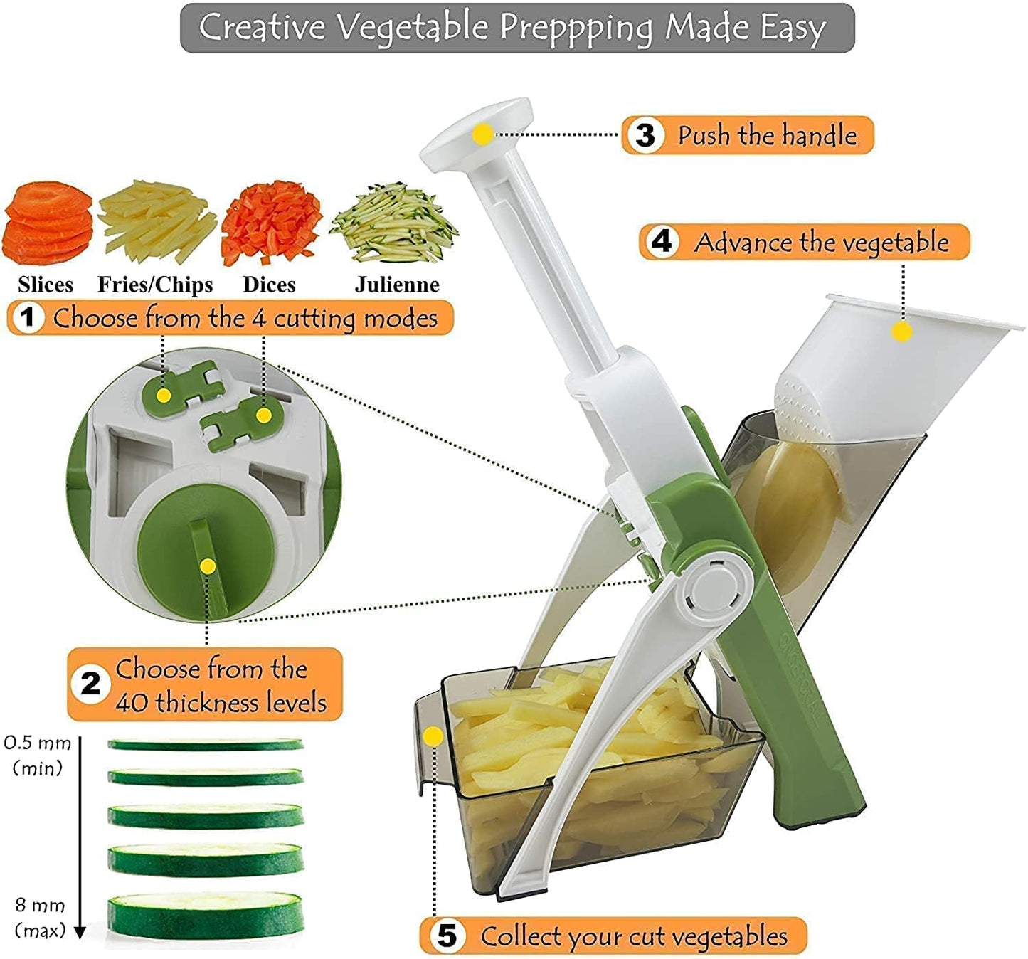 5-in-1 Multifunctional Vegetable Cutter