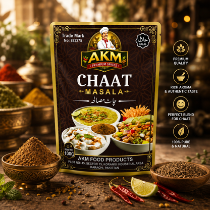 AKM Premium Chaat Masala 1KG – Restaurant-Style Tangy & Spicy Seasoning for Chaat, Fruit, Fries & Snacks