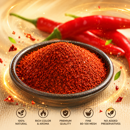 Premium Red Chilli Powder – Pure, Hot & Flavorful | 80–100 Mesh
