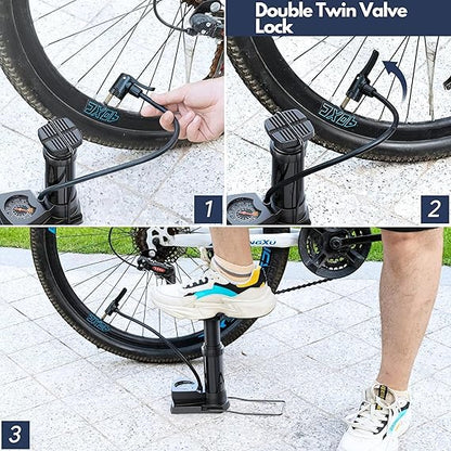 Foot Air Pump with Gauge