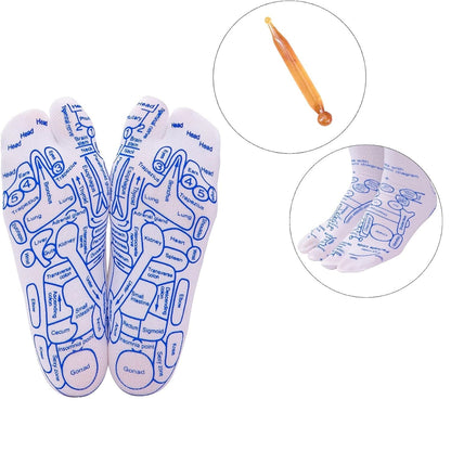 Premium Foot Massage Acupressure Socks with Reflexology Massage Stick™